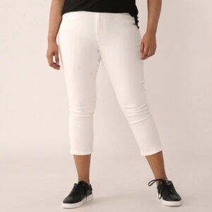 New Diane Gilman White Virtual Stretch Cropped Skinny Jeans Size 8P bin 4E
